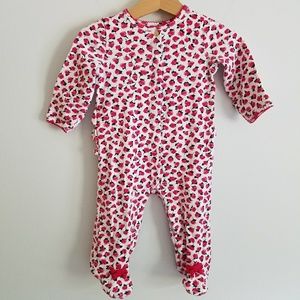 Kate Spade baby footie rose playsuit pajamas 9 mo